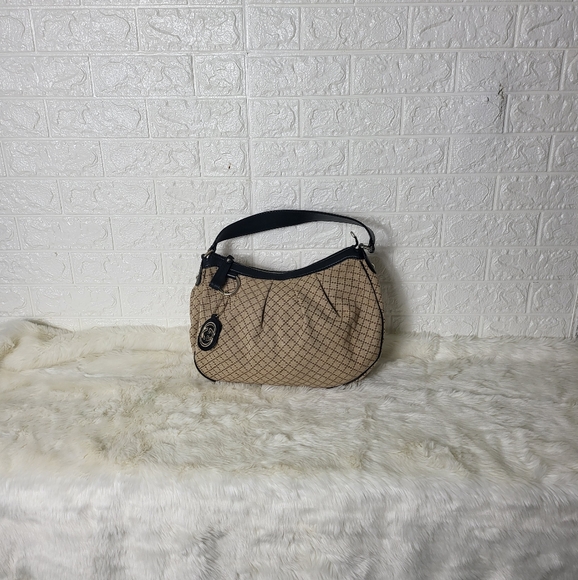 Gucci Sukey Diamante Canvas Hobo Bag Beige - Picture 6 of 12